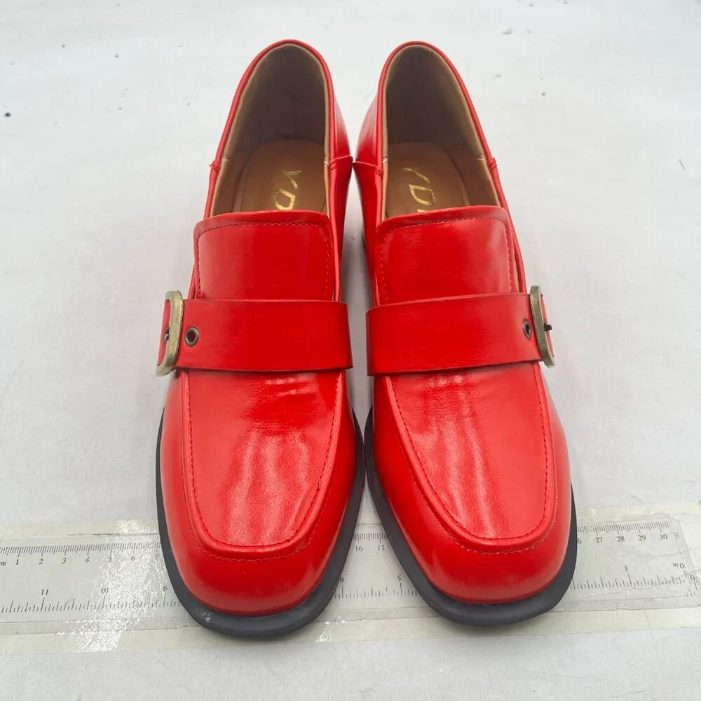 YDN Red Patent Leather Heels - Picture 3 of 8